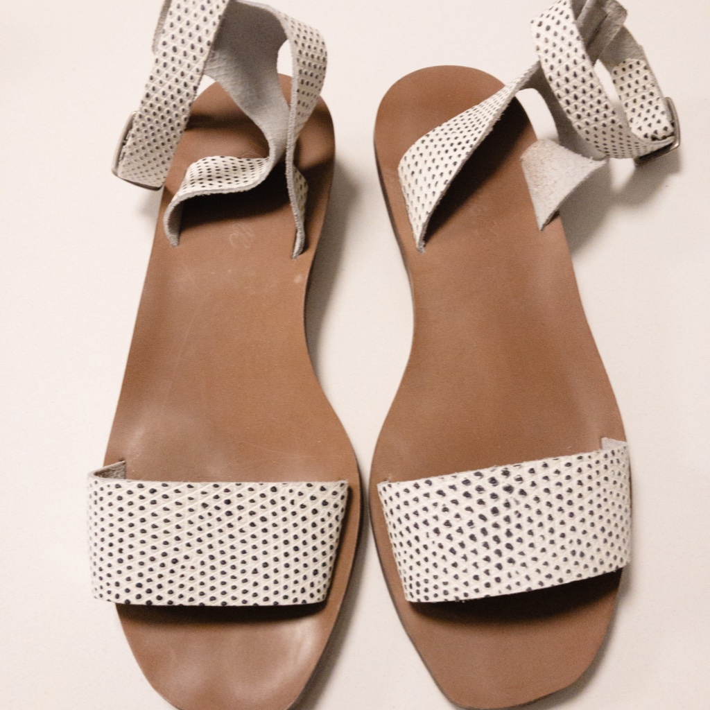Madewell Veronique Sandal Snake Spot Ankle Strap - Size 6